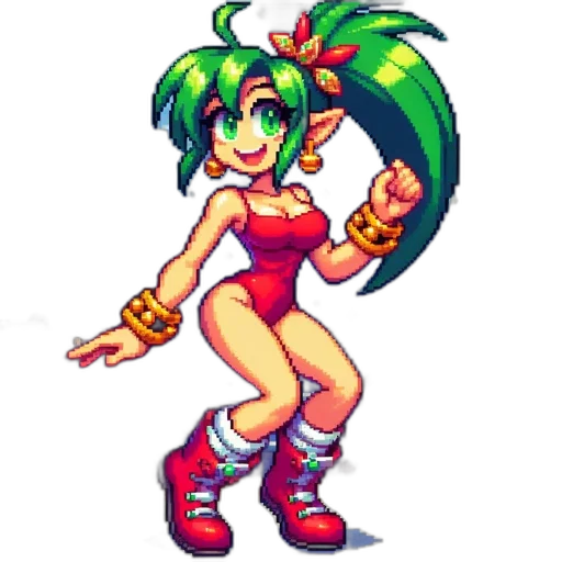 dress, pixel art, concept art, anime transparent PNG cut-out