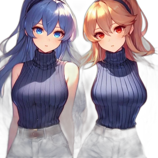 dress, robot, anime, pixel art transparent PNG cut-out