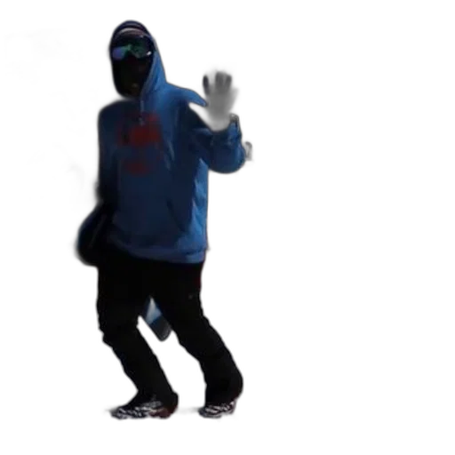 jacket, mask, creature, staff transparent PNG cut-out
