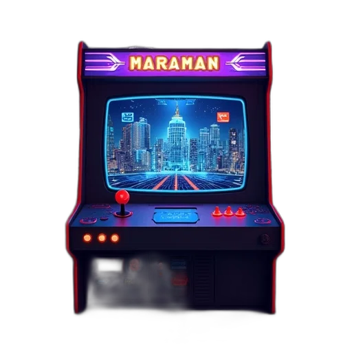 robot, furniture, pixel art, vaporwave transparent PNG cut-out