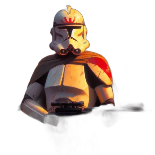 robot, mask, staff, weapon transparent PNG cut-out