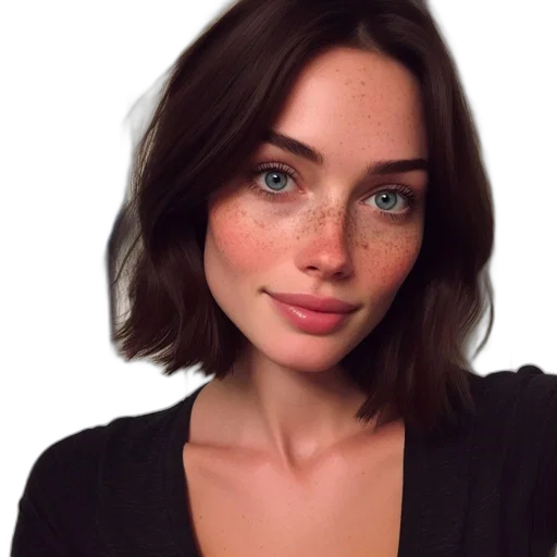 face, hair, jacket, dress transparent PNG cut-out