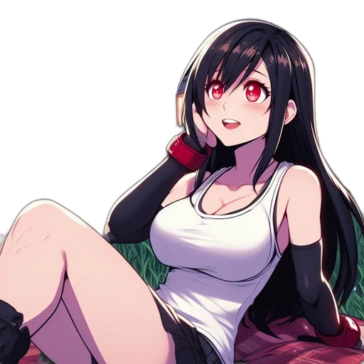 dress, weapon, anime, pixel art transparent PNG cut-out