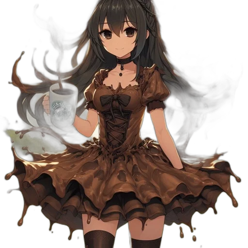 dress, staff, mask, hair transparent PNG cut-out