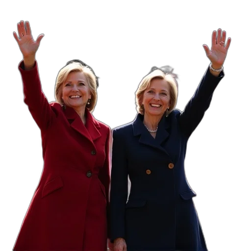 jacket, two, women, wave transparent PNG cut-out