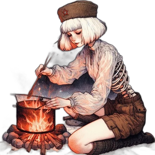 hat, food, face, staff transparent PNG cut-out