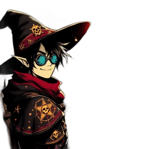 hat, mask, staff, concept art transparent PNG cut-out