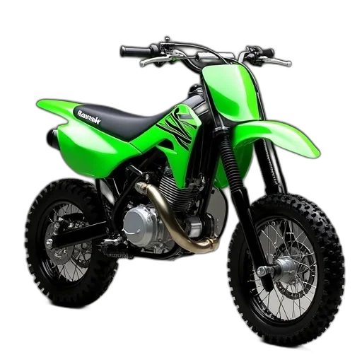 3d render, photorealistic, green, kawasaki transparent PNG cut-out
