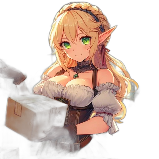 dragon, staff, weapon, dress transparent PNG cut-out