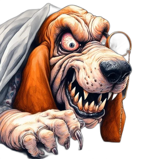 animal, concept art, comic book art, photorealistic transparent PNG cut-out