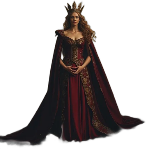 crown, dress, concept art, fantasy art transparent PNG cut-out