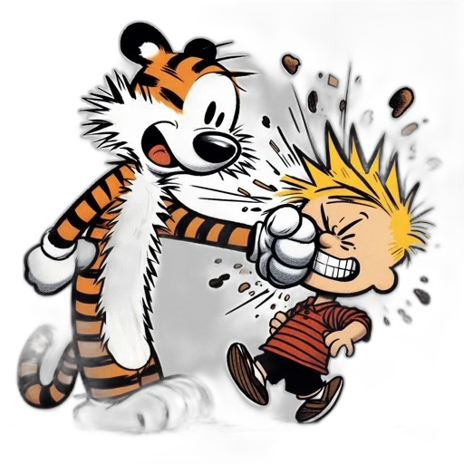 comic book art, cartoon, two, animated transparent PNG cut-out