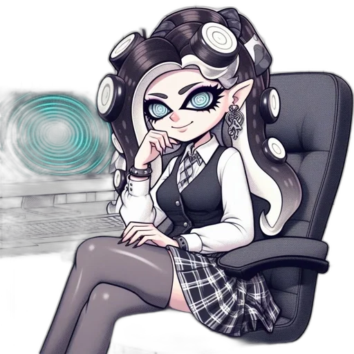 staff, hair, dress, anime transparent PNG cut-out