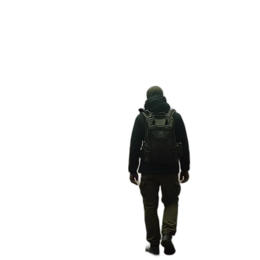 jacket, staff, creature, concept art transparent PNG cut-out