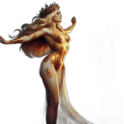 dress, concept art, fantasy art, 3d render transparent PNG cut-out