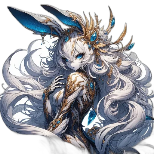 dragon, hair, staff, fantasy art transparent PNG cut-out
