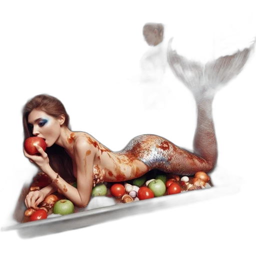 food, creature, concept art, photorealistic transparent PNG cut-out