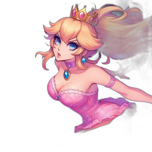 dress, crown, staff, concept art transparent PNG cut-out