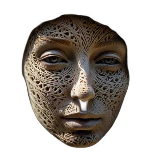 mask, face, jewelry, 3d render transparent PNG cut-out