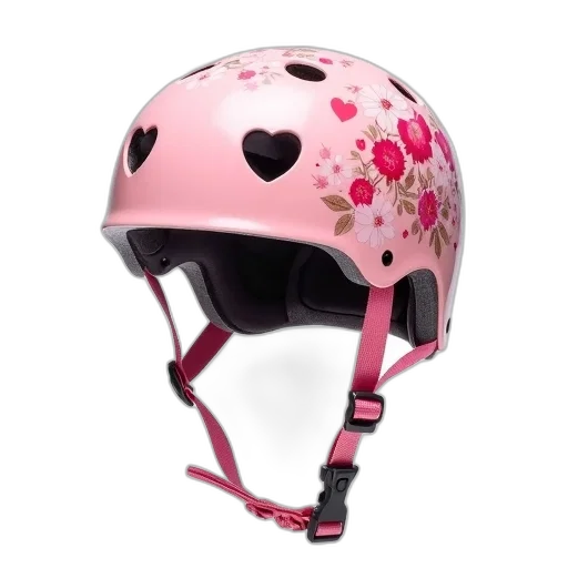 3d render, photorealistic, pink, helmet transparent PNG cut-out