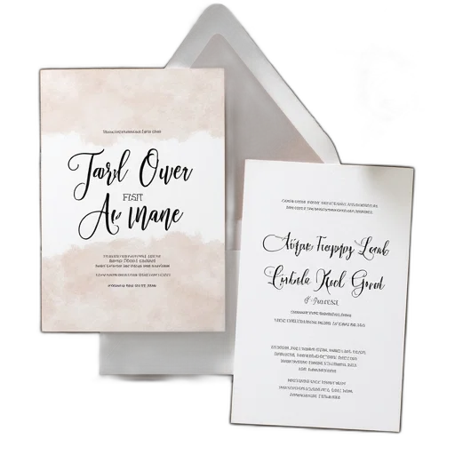 rustic, wedding, invitation, package transparent PNG cut-out