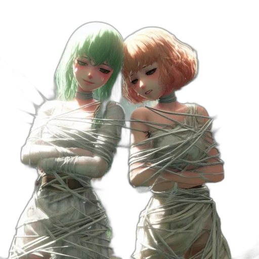 dress, hair, mask, robot transparent PNG cut-out