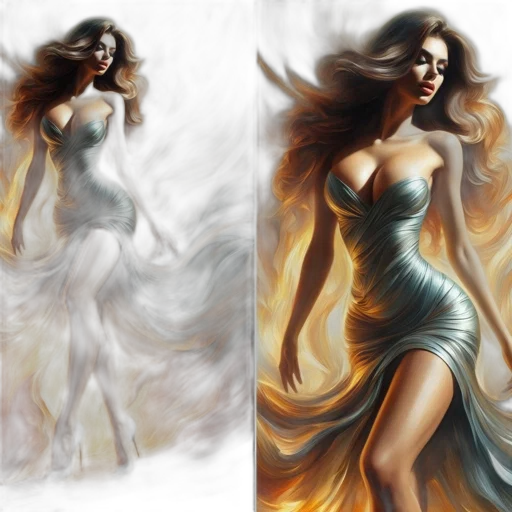 dress, fantasy art, photorealistic, concept art transparent PNG cut-out