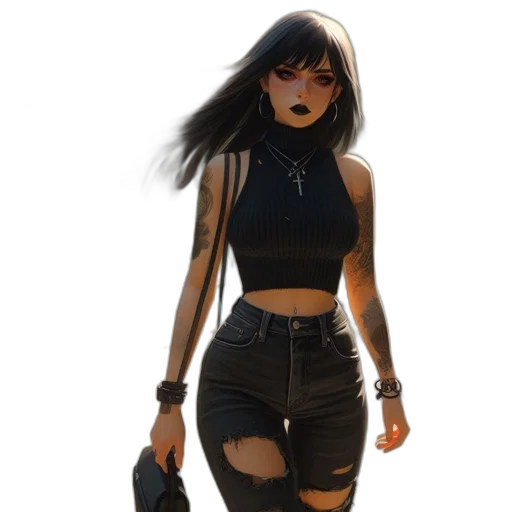 3d render, concept art, fantasy art, cyberpunk transparent PNG cut-out