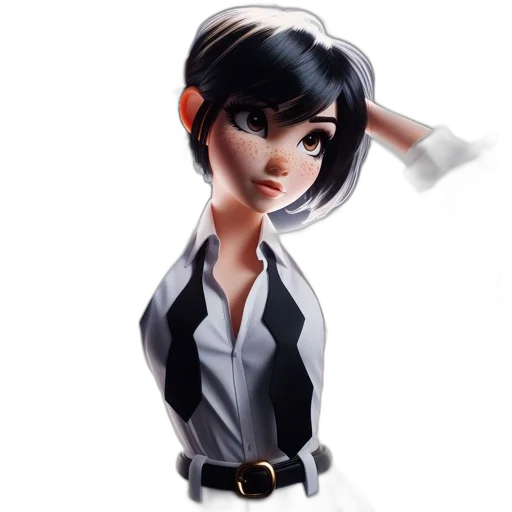 staff, face, 3d render, cartoon transparent PNG cut-out