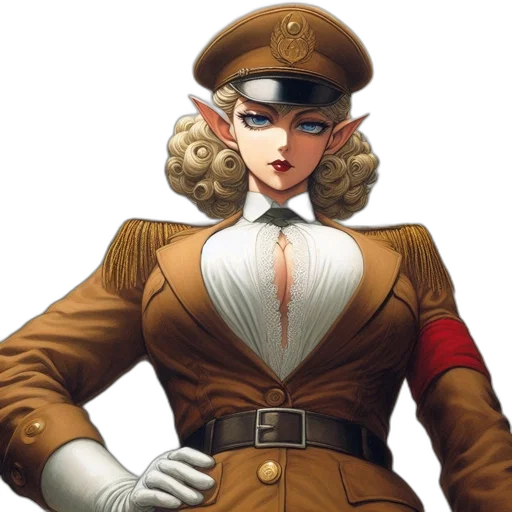 staff, hat, jacket, dress transparent PNG cut-out