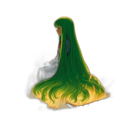 hair, dragon, dress, crown transparent PNG cut-out