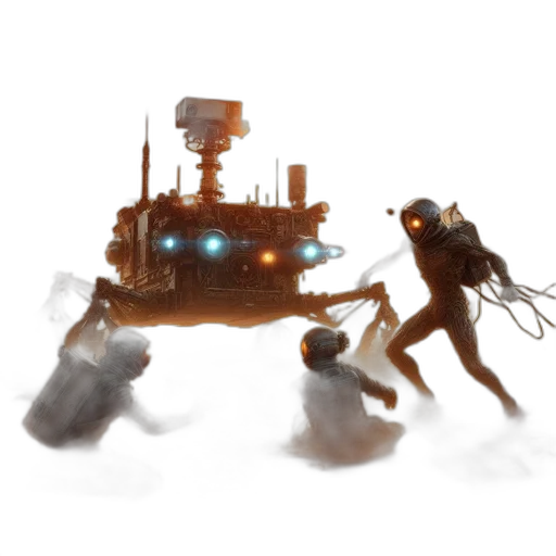 robot, creature, weapon, concept art transparent PNG cut-out