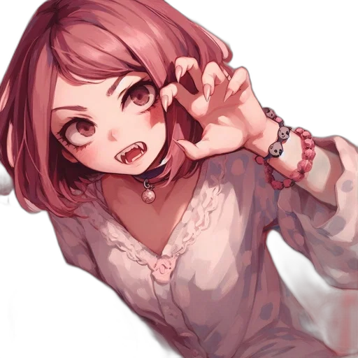 dress, face, creature, staff transparent PNG cut-out