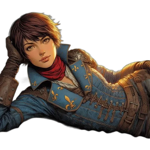 sword, jacket, weapon, face transparent PNG cut-out