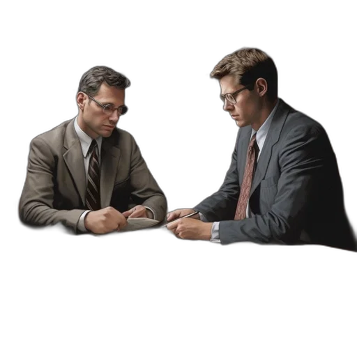 staff, furniture, jacket, two transparent PNG cut-out