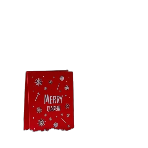 two, red, christmas, cards transparent PNG cut-out