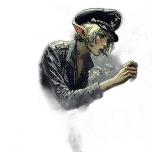 staff, hat, jacket, face transparent PNG cut-out