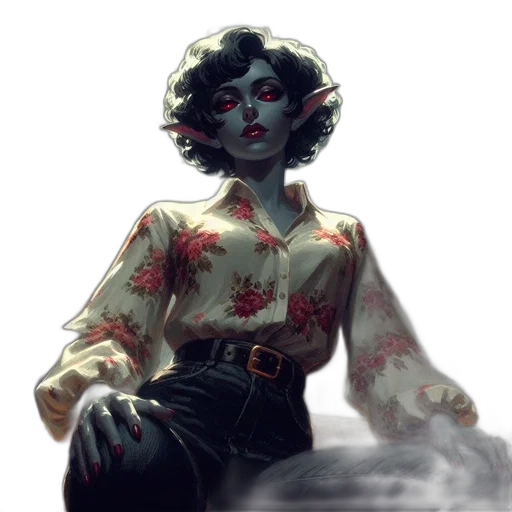 dress, staff, creature, face transparent PNG cut-out