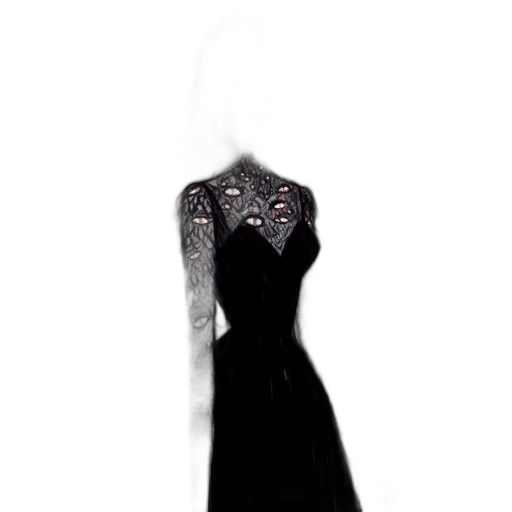 dress, jewelry, crown, staff transparent PNG cut-out