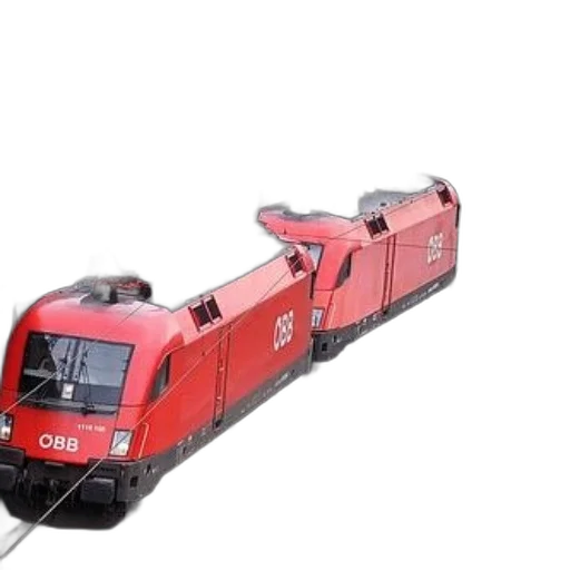 3d render, red, electric, train transparent PNG cut-out