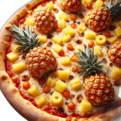food, crown, 3d render, photorealistic transparent PNG cut-out