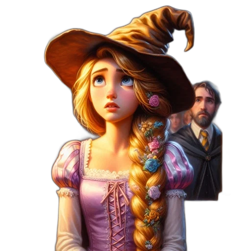 dress, hat, staff, face transparent PNG cut-out