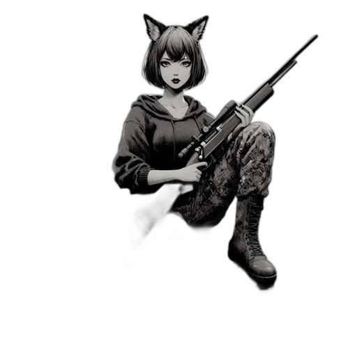 weapon, animal, staff, anime transparent PNG cut-out