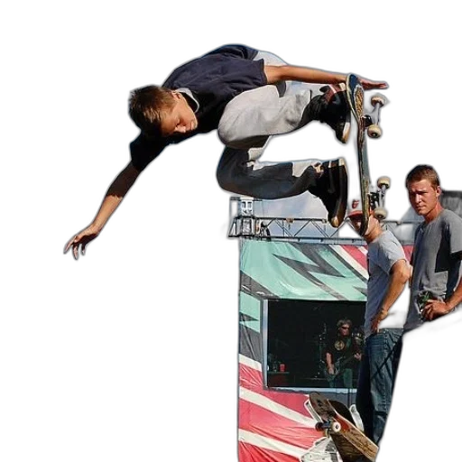 skateboarder, performing, trick, air transparent PNG cut-out