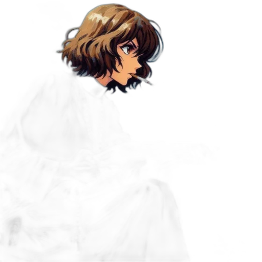 face, hair, mask, jacket transparent PNG cut-out