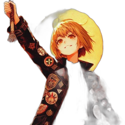 staff, sword, weapon, jacket transparent PNG cut-out