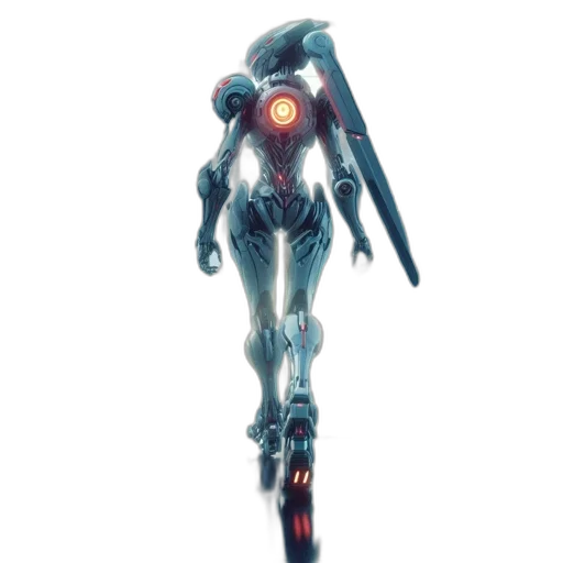 robot, weapon, sword, staff transparent PNG cut-out