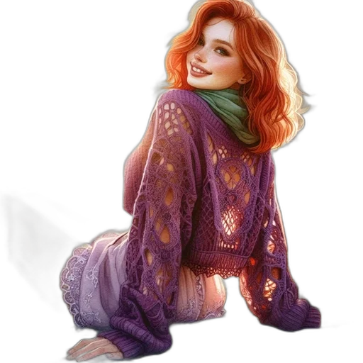 dress, jacket, fantasy art, watercolor transparent PNG cut-out
