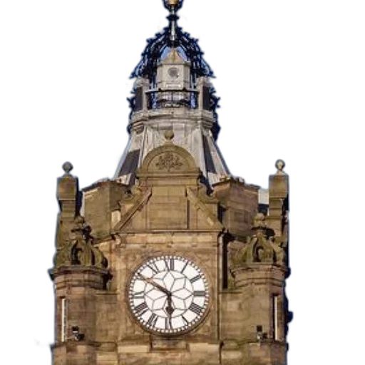 building, crown, staff, 3d render transparent PNG cut-out