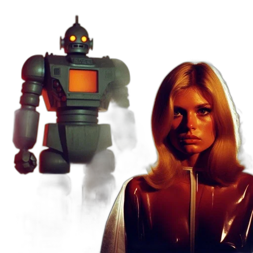 robot, concept art, 3d render, comic book art transparent PNG cut-out